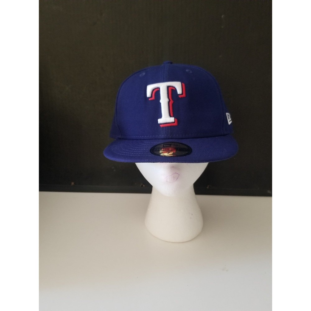 New Era Texas Rangers Baseball fitted wool hat blue embroidered 7.5 7 1/2